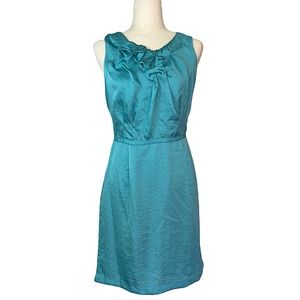 Ann Taylor Loft Aqua blue Sleeveless Dress 8 S